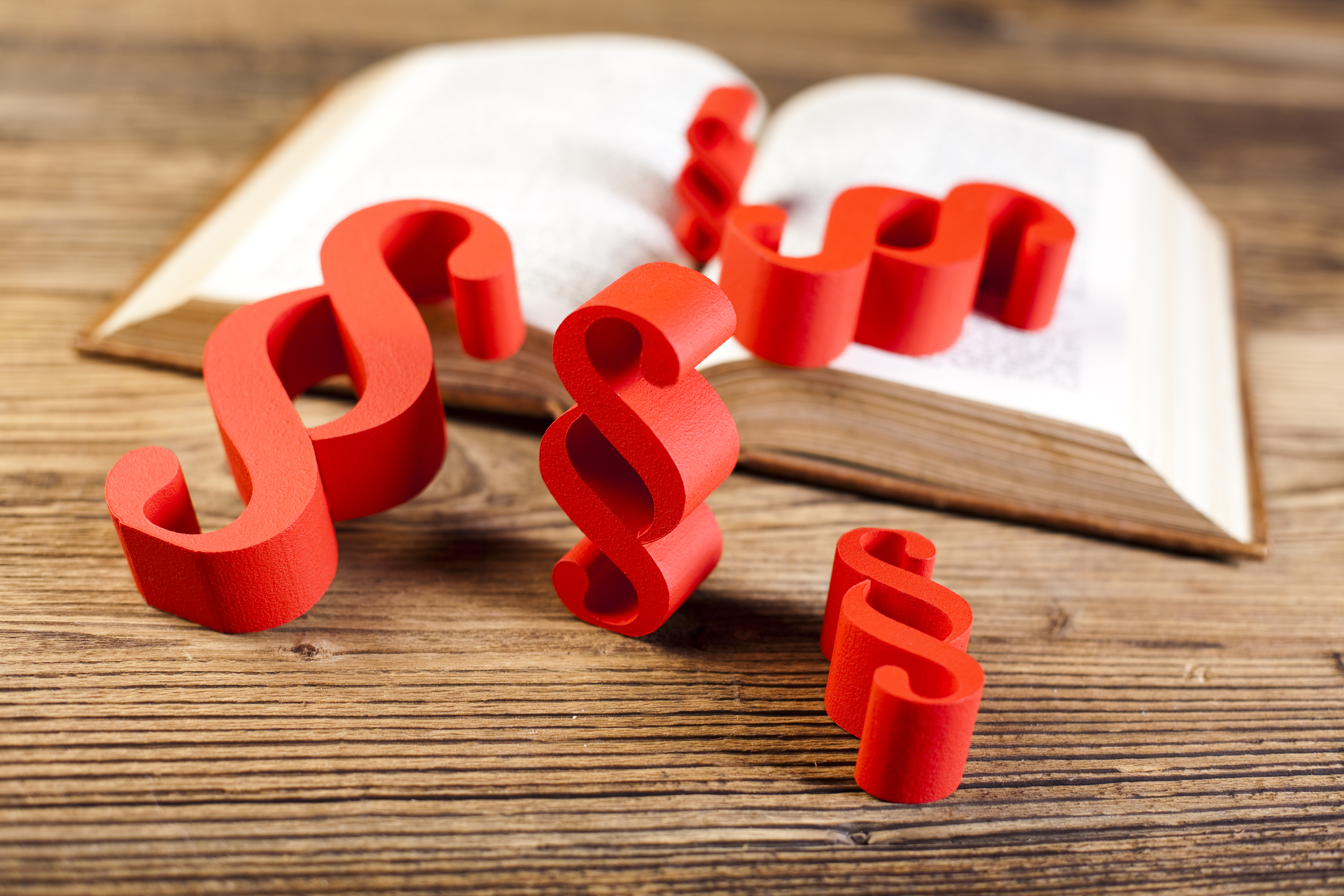 tyk bog med paragraf tegn