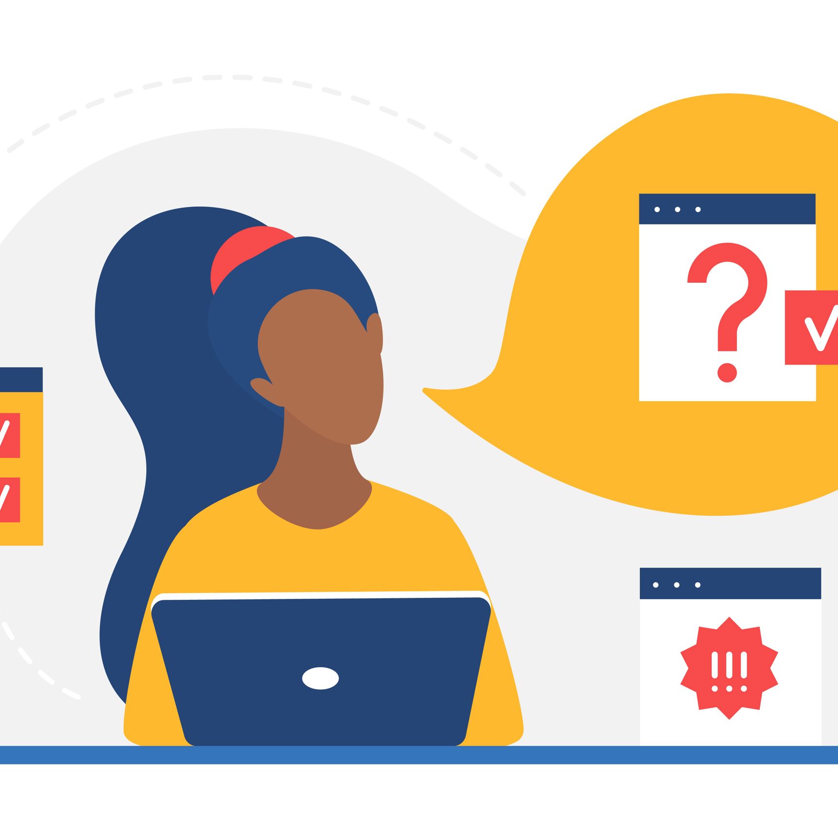 tegning af receptionist