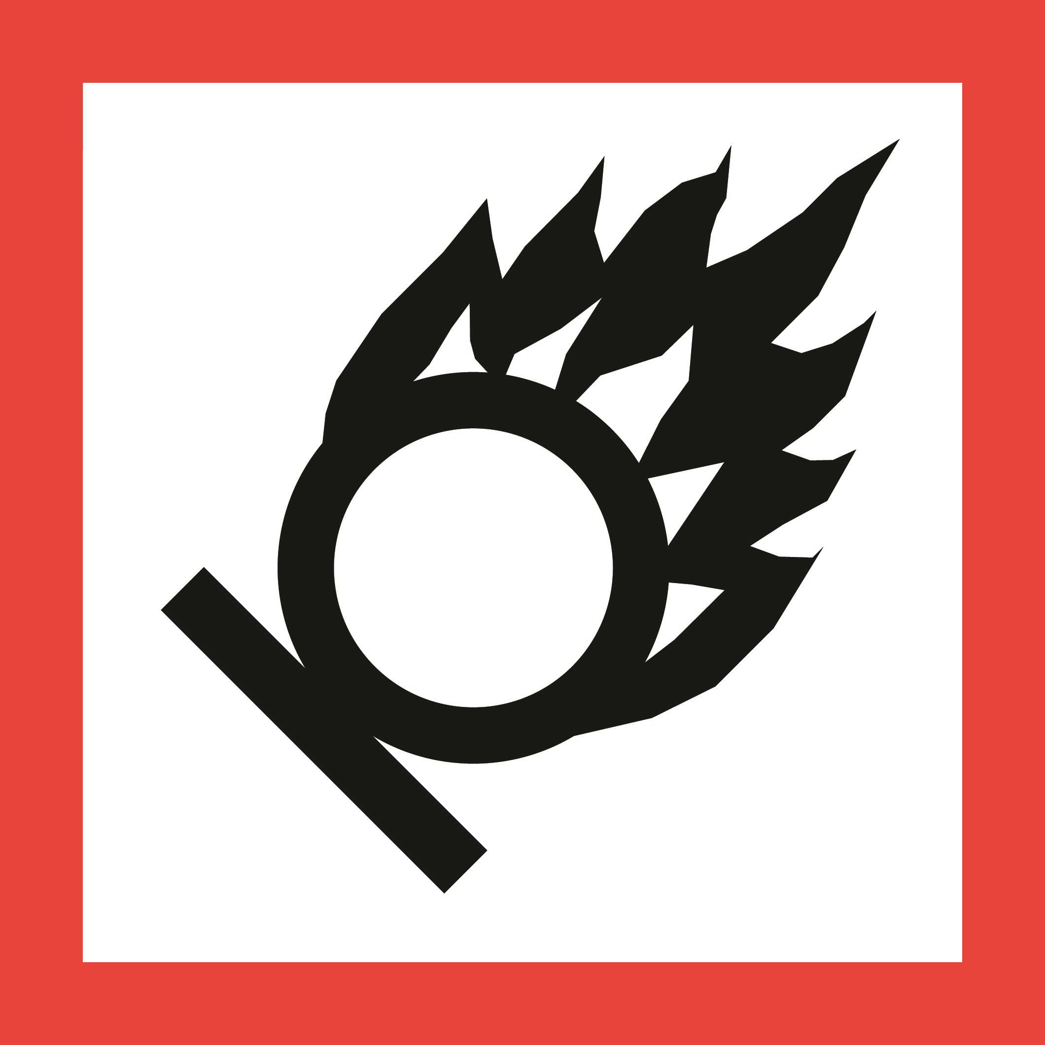 Faresymbol - Brandnærende