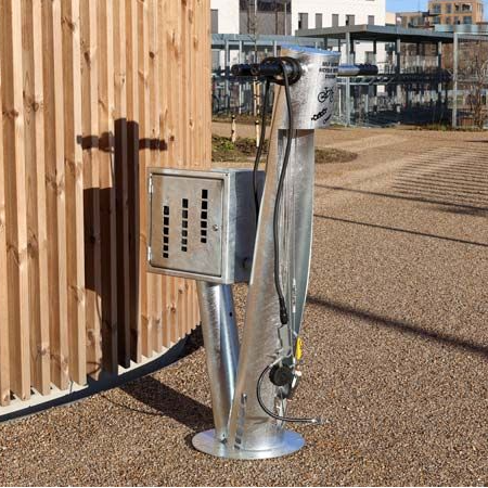 Eksempel på cykelservicestation